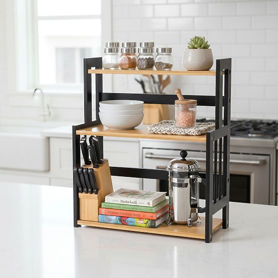 Scaffale da cucina per spezie CEZAR NATURAL BLACK