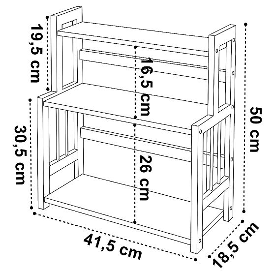 Scaffale da cucina per spezie CEZAR NATURAL BLACK