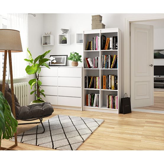 SCAFFALE DA UFFICIO R 80 cm CLP 8 RIPIANI BIANCO