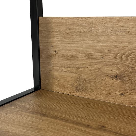 SCAFFALE INDUSTRIALE 700 NERO/ROVERE ARTIGIANO