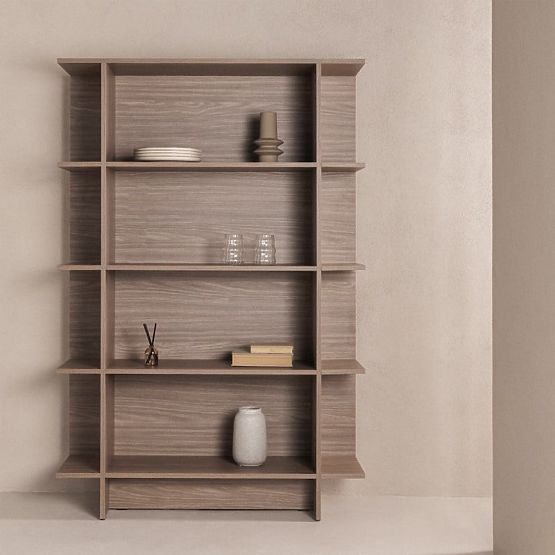 Scaffale Kanso, rovere perlato