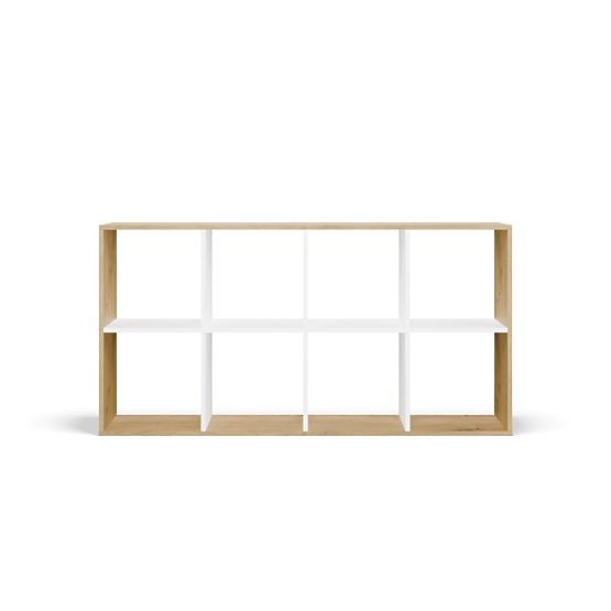 Scaffale Malax 2X4 Rovere Artisan Bianco