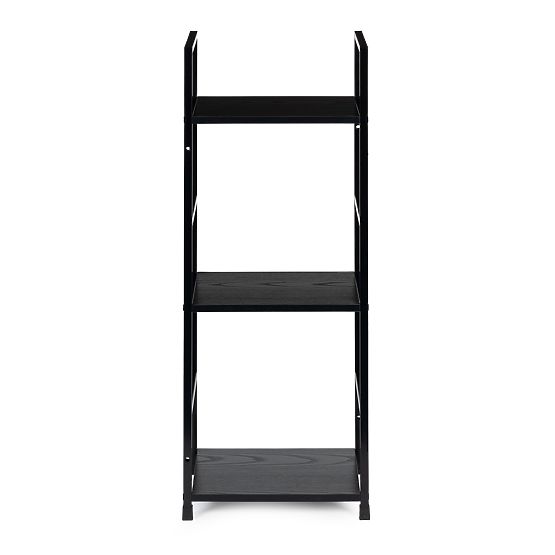 Scaffale moderno in legno con struttura in metallo LOFT 3 ripiani nero