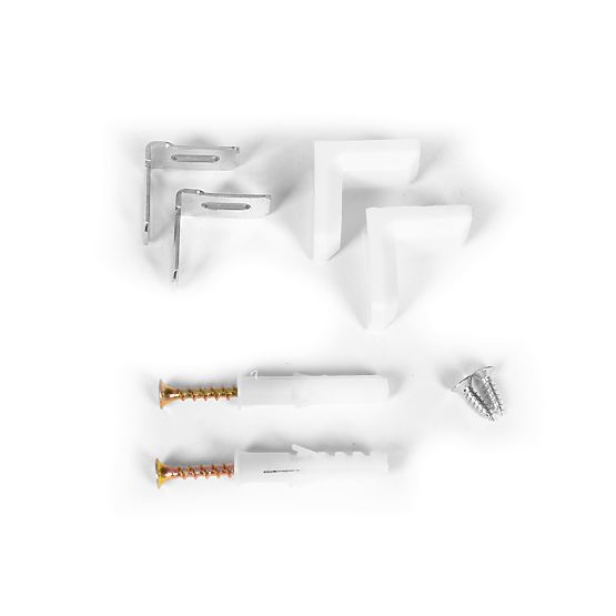 Scaffale moderno per soggiorno con griglia a 5 ripiani per libri bianco