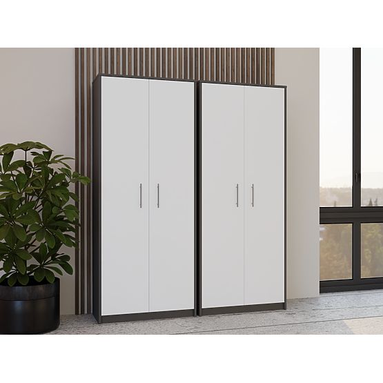 Scaffale Oliv 2D ANTRACITE BIANCO