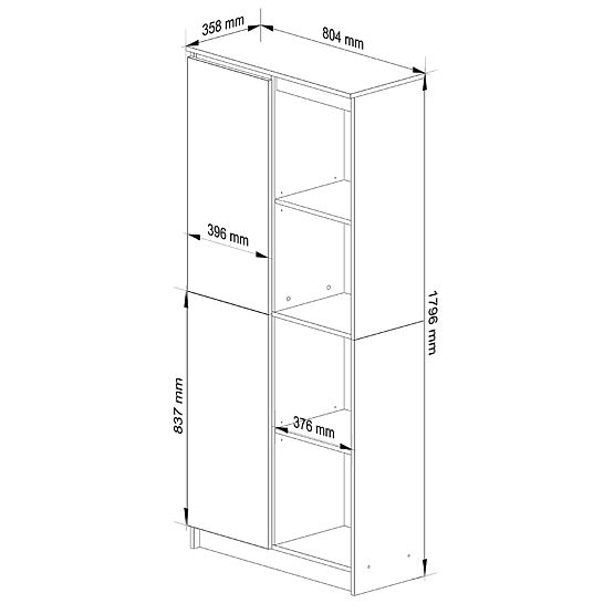 SCAFFALE R80 1D 4P CLP WENGE