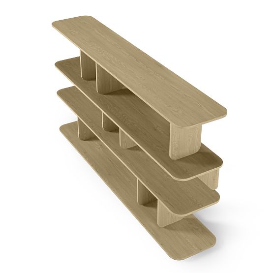 Scaffale Tulumo 200 cm, arrotondato, Rovere Cremona Torro