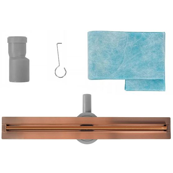 Scarico lineare REA NEOX SLIM PRO rame spazzolato 60