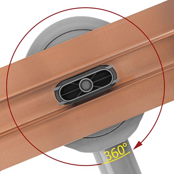 Scarico lineare REA NEOX SLIM PRO rame spazzolato 60