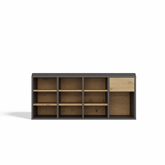 Scarpiera aperta TALLIN ANTRACITE ROVERE ARTISAN per ingresso