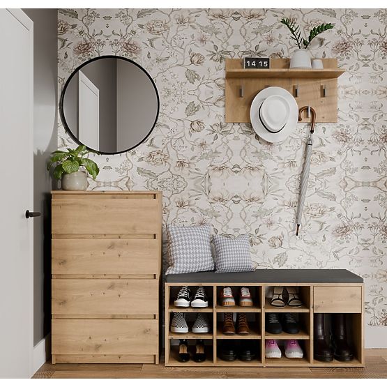 Scarpiera aperta TALLIN ROVERE ARTISAN per l'ingresso