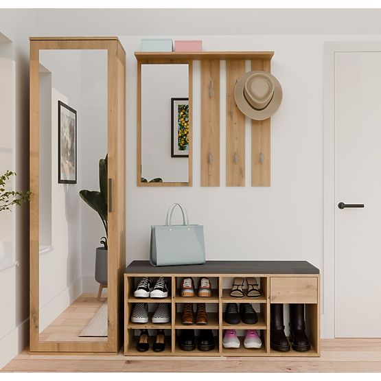 Scarpiera aperta TALLIN ROVERE ARTISAN per l'ingresso