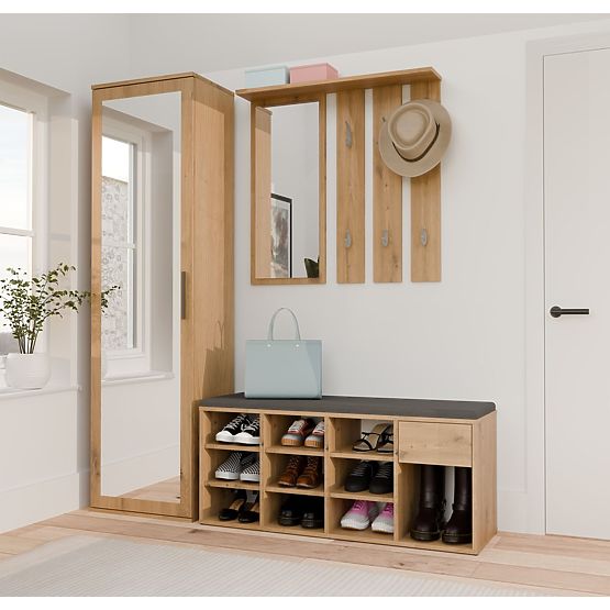 Scarpiera aperta TALLIN ROVERE ARTISAN per l'ingresso