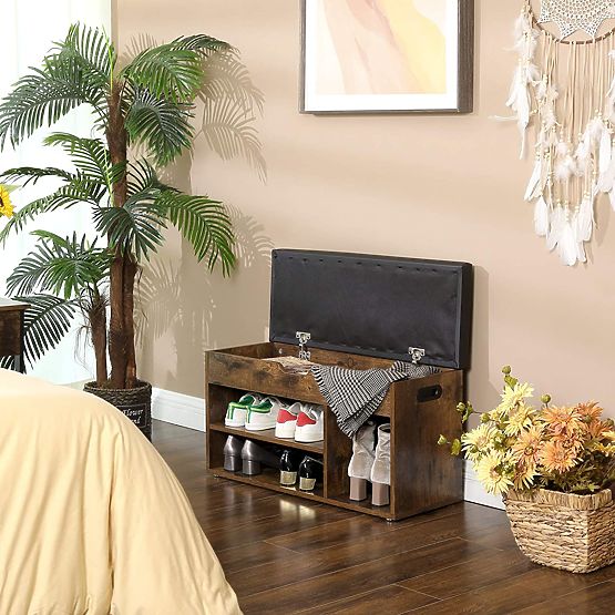 Scarpiera con panca LOFT in legno