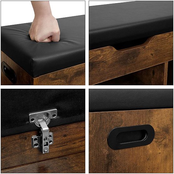 Scarpiera con panca LOFT in legno