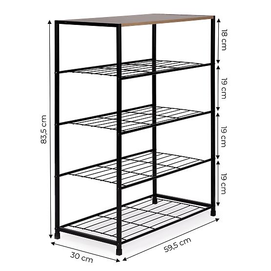 Scarpiera scaffale in legno LOFT