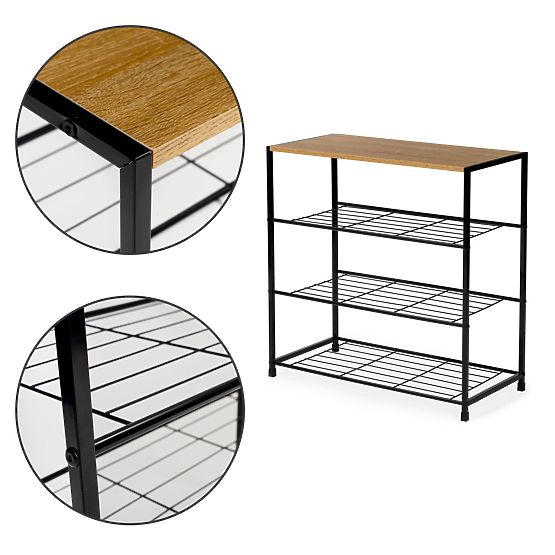 Scarpiera scaffale ripiano libreria loft 3 livelli