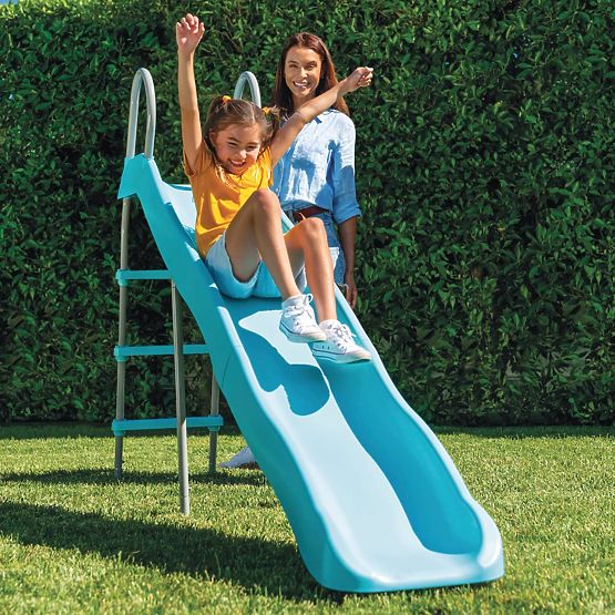 Scivolo da giardino per bambini 244 cm grande acciaio plastica INTEX 44107