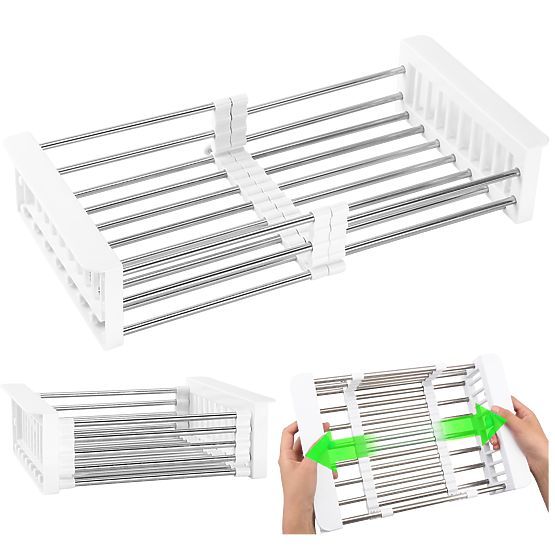 Scolapiatti asciugatrice per verdure ORDOS bianco per lavello