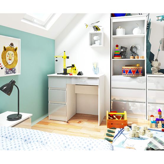 SCRIVANIA A-7 CLP METALLICO LUCIDO SINISTRA