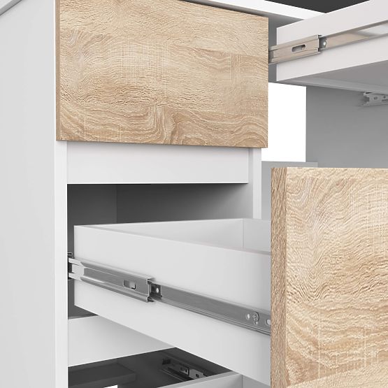 SCRIVANIA A-7 CLP PK BIANCA / SONOMA SINISTRA