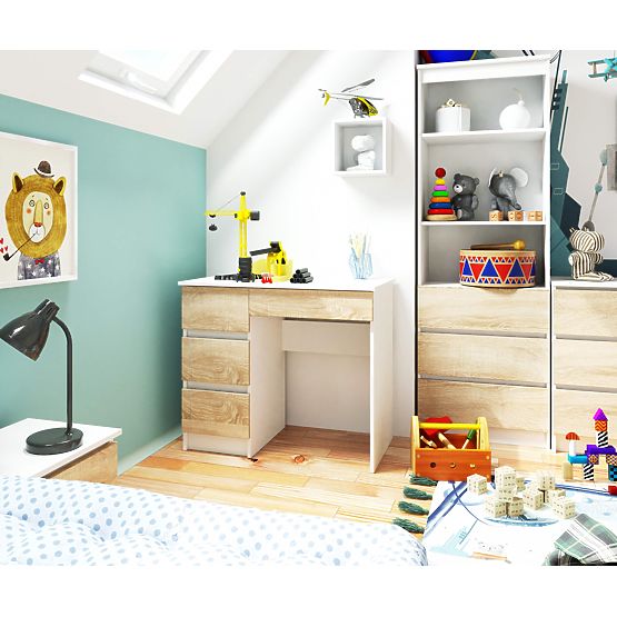 SCRIVANIA A-7 CLP PK BIANCA / SONOMA SINISTRA