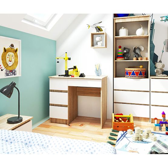 SCRIVANIA A-7 CLP PK ROVERE SONOMA / BIANCO SINISTRA