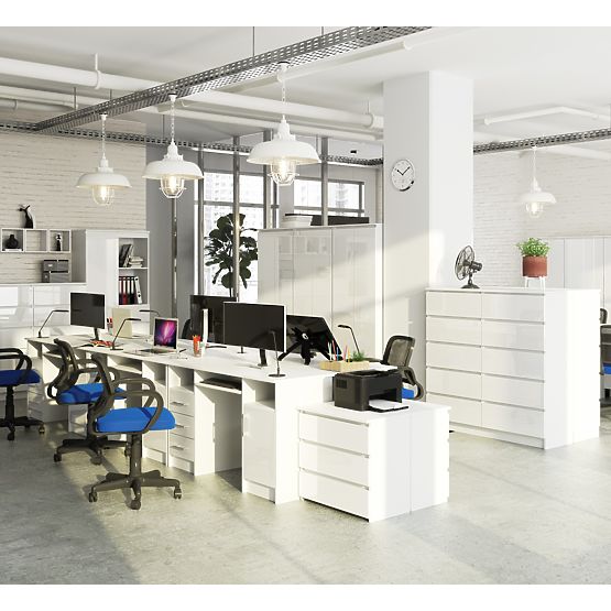 SCRIVANIA ANA PK BIANCO / LUCIDO BIANCO