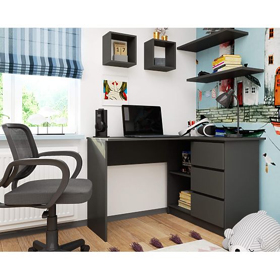 SCRIVANIA ANGOLARE B16 CLP DESTRA PK GRIGIA