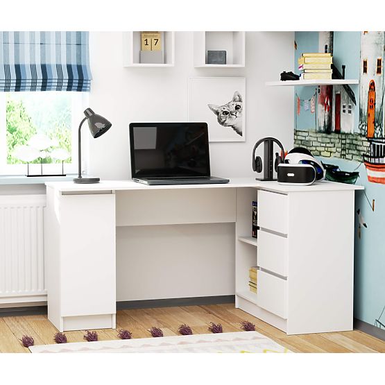 SCRIVANIA ANGOLARE B20 CLP DESTRA PK BIANCA