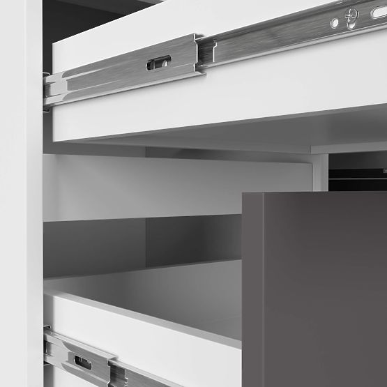 SCRIVANIA ANGOLARE B20 CLP SINISTRA BIANCO / GRIGIO