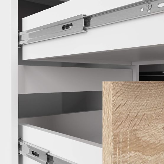 SCRIVANIA ANGOLARE B20 CLP SINISTRA PK BIANCO / SONOMA