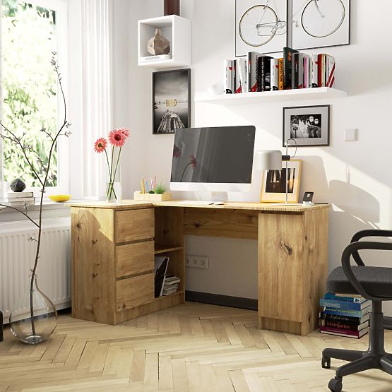 SCRIVANIA ANGOLARE B20 CLP SINISTRA PK ROVERE ARTISAN