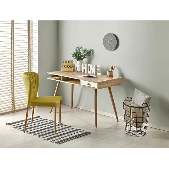 Scrivania B34 - bianco/rovere sonoma