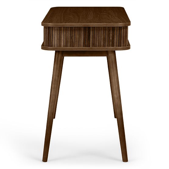 Scrivania Clemente con lamelle, noce