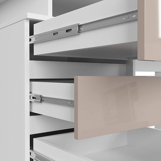 SCRIVANIA CLP 135 cm PK BIANCO / LUCIDO CAPPUCCINO