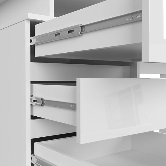 SCRIVANIA CLP 135cm PK BIANCO / LUCIDO BIANCO