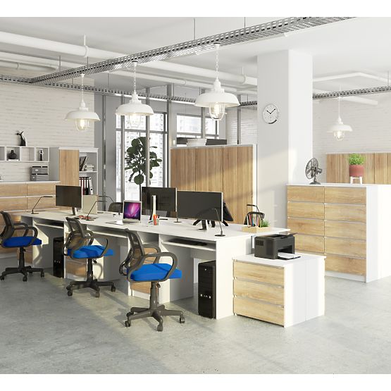 SCRIVANIA CLP 135cm PK BIANCO / SONOMA