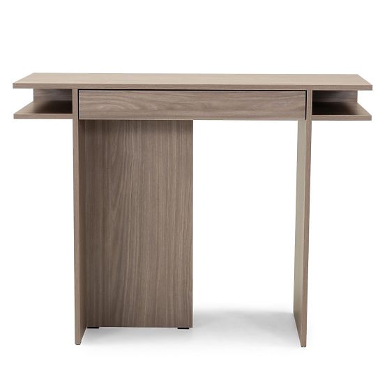 Scrivania/console con cassetto Kanso, rovere perlato
