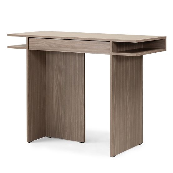 Scrivania/console con cassetto Kanso, rovere perlato