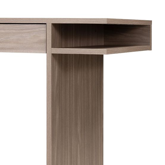 Scrivania/console con cassetto Kanso, rovere perlato
