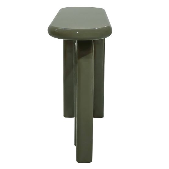 Scrivania/console Flambe 120 cm, verde/grigio, lucida