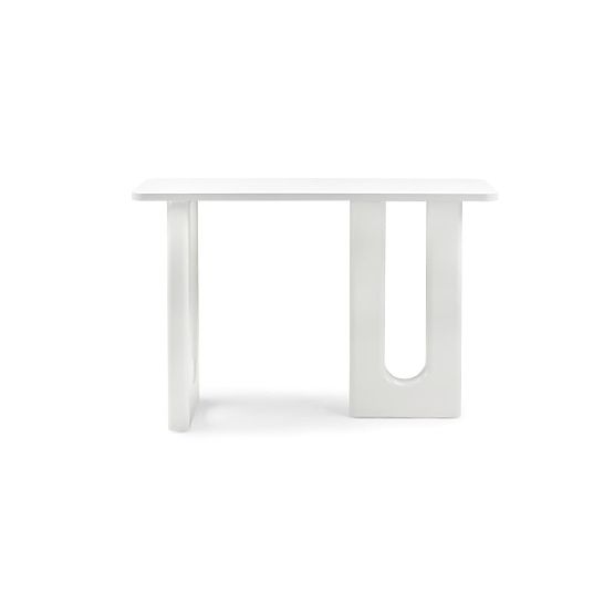 Scrivania/Consolle Lichi 120 cm, bianca, archi