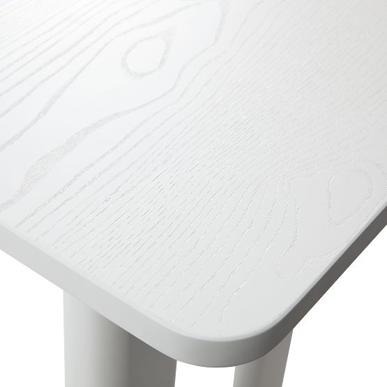 Scrivania/Consolle Lichi 120 cm, bianca, archi