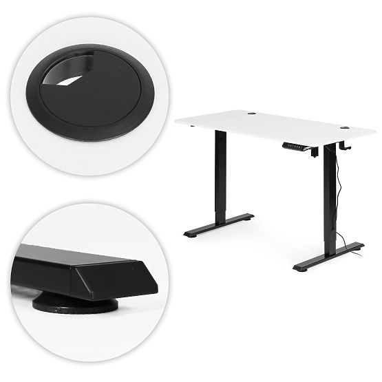 Scrivania elettrica regolabile 120x60 cm, altezza regolabile 72-117 cm ModernHome