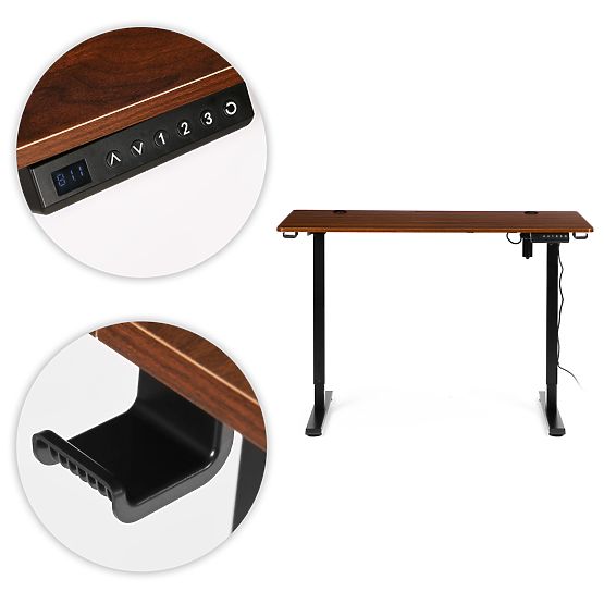 Scrivania elettrica regolabile 120x60 cm, altezza regolabile 72-117 cm ModernHome