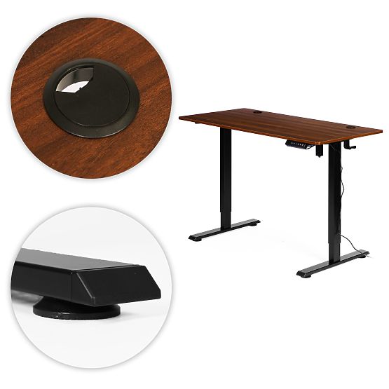 Scrivania elettrica regolabile 120x60 cm, altezza regolabile 72-117 cm ModernHome