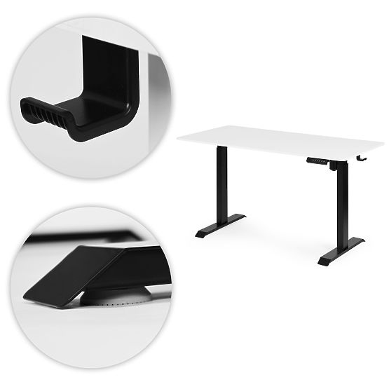 Scrivania elettrica regolabile 140x70 cm, altezza regolabile 76-121 cm ModernHome
