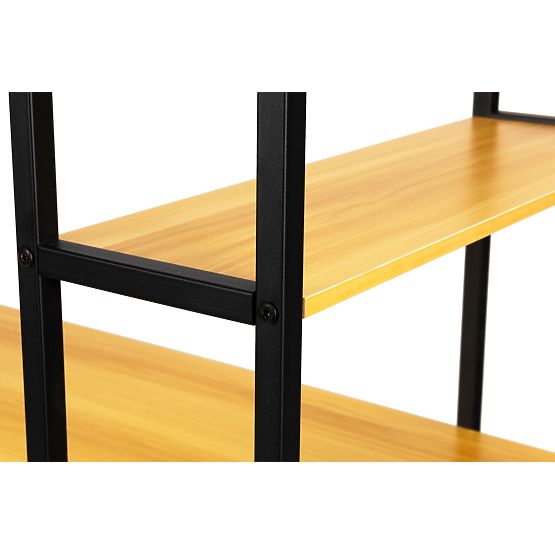 Scrivania in legno con scaffali loft