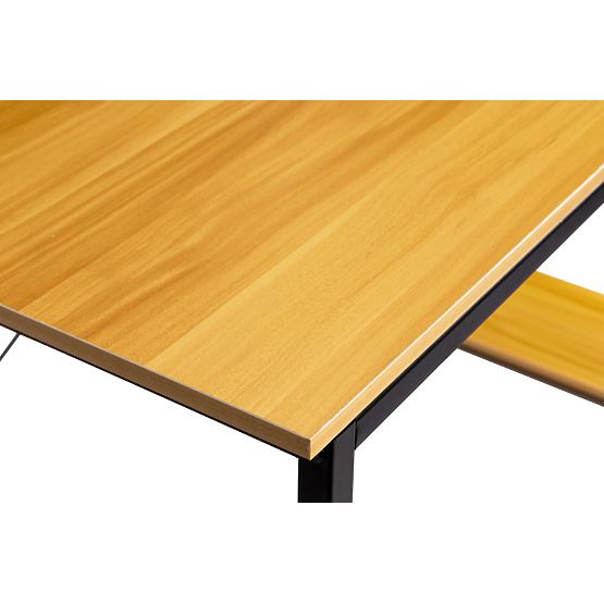 Scrivania in legno con scaffali loft